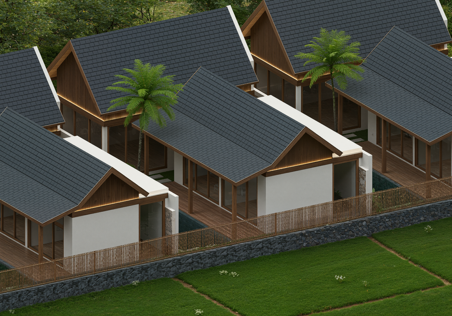 Villa Tropis dengan Private Pool di Sleman jakal atas, udara sejuk View Merapi dan persawahan - Property listing thumbnail