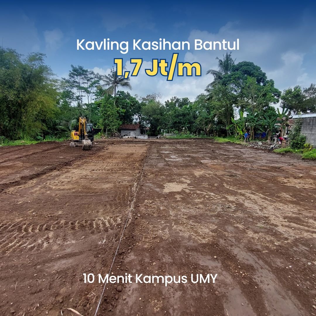 Tanah Barat Kampus UMY Kasihan Bantul ; Bisa Cicil - Property listing thumbnail
